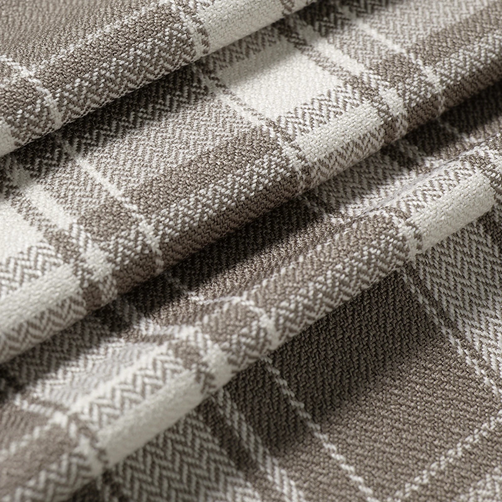 Linda Linen Plaid Striped Curtains