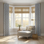 Linda Linen Plaid Striped Curtains