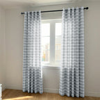 Linda Linen Plaid Striped Curtains