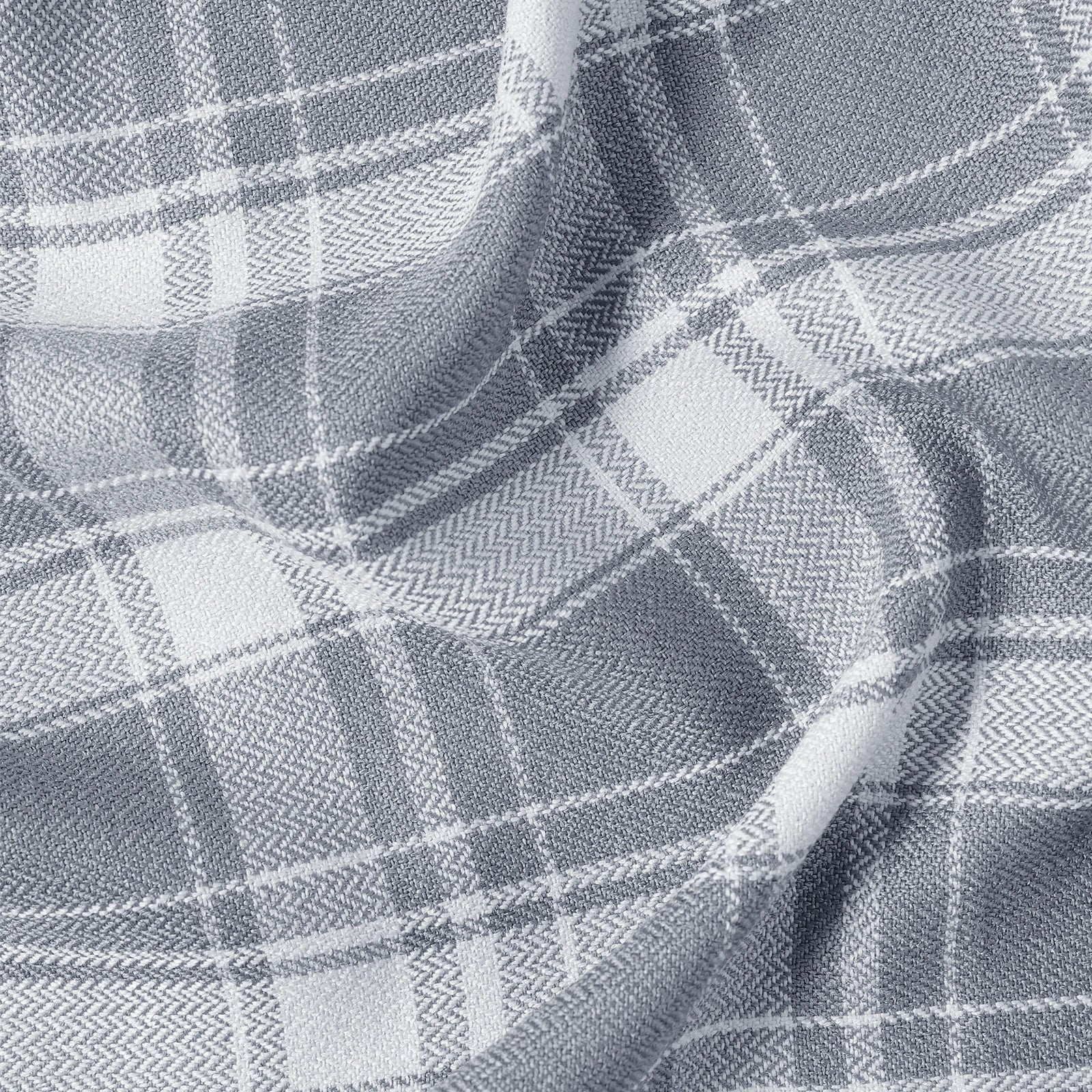 Linda Linen Plaid Striped Curtains