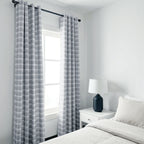 Linda Linen Plaid Striped Curtains