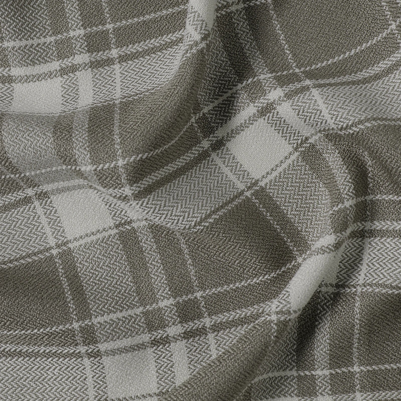 Linda Linen Plaid Striped Curtains