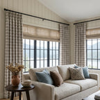 Linda Linen Plaid Striped Curtains