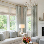 Linda Linen Plaid Striped Curtains
