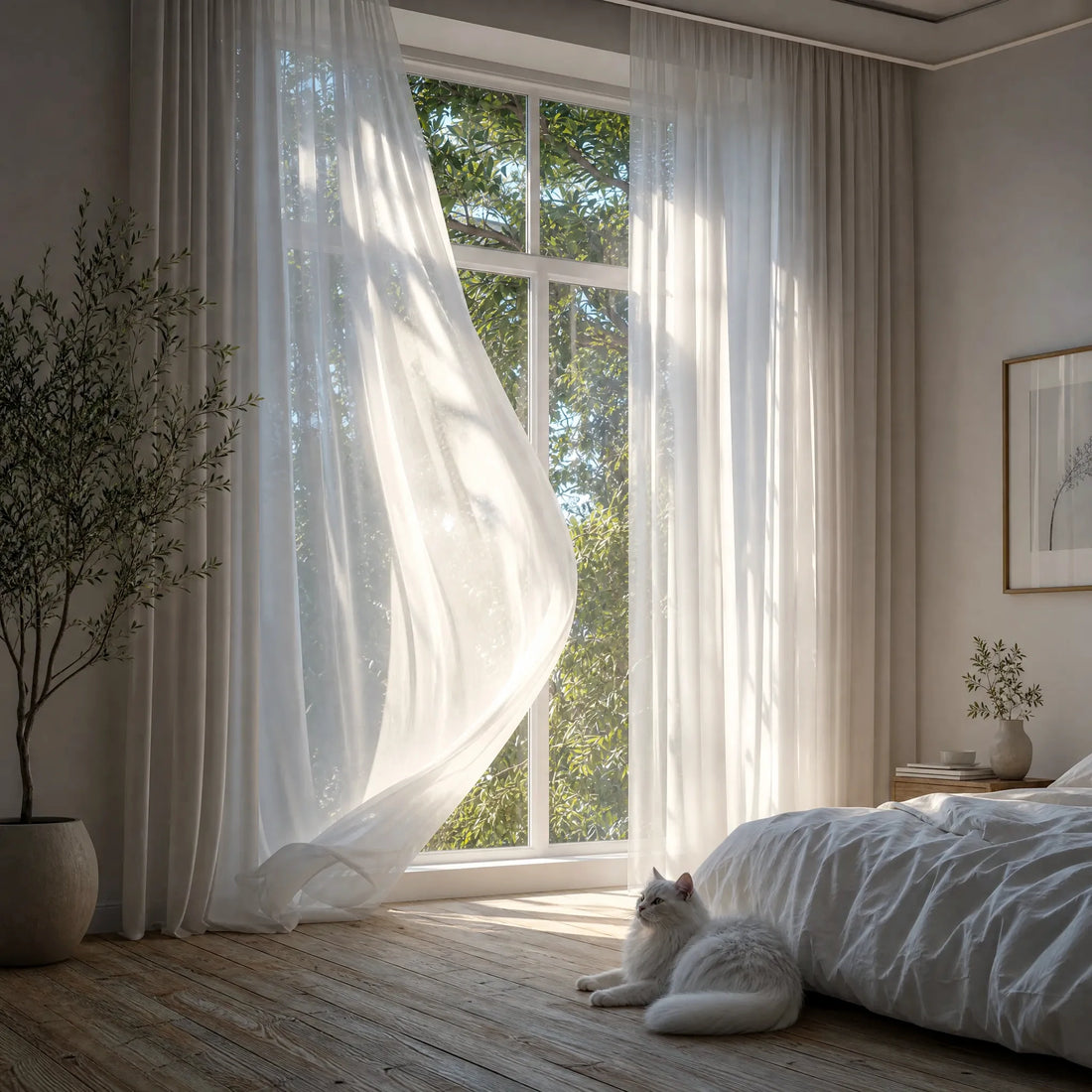 Lisa Extra Long & Wide Semi Sheer Curtains