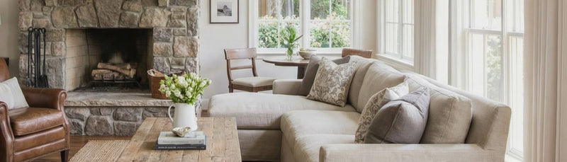Living room curtain banner