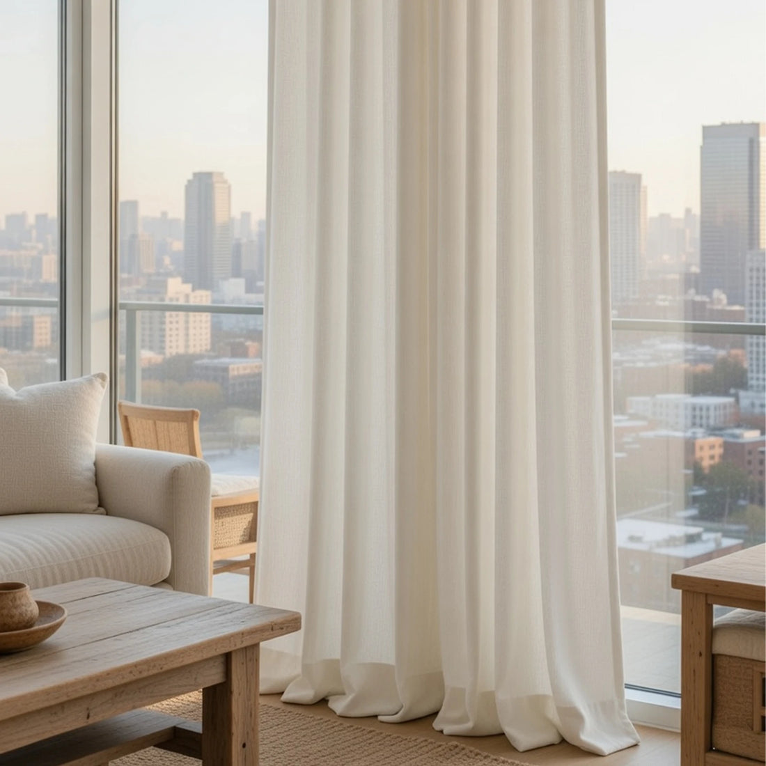 Lucas Cotton Look Blend Curtains