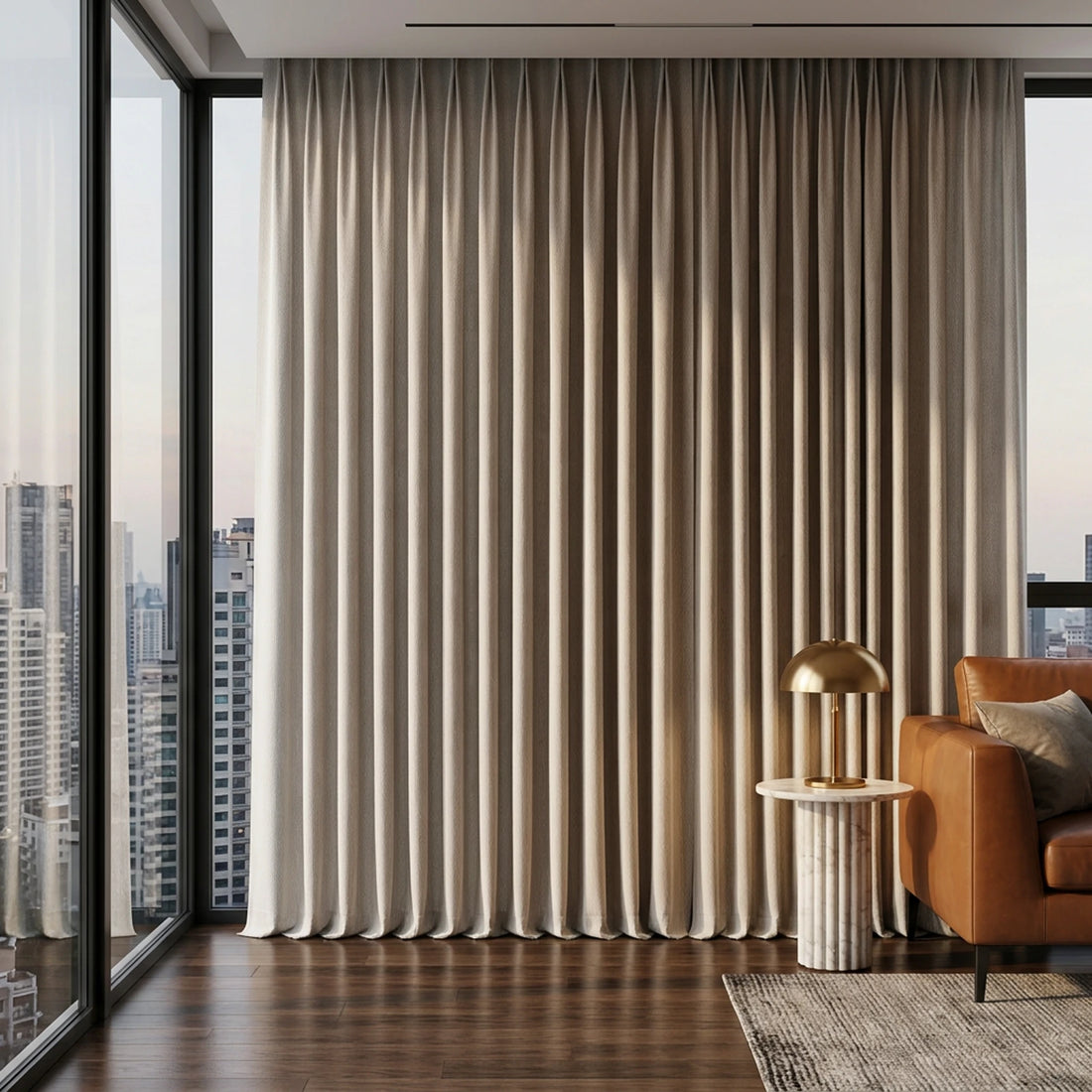 Lucas Cotton Look Blend Curtains