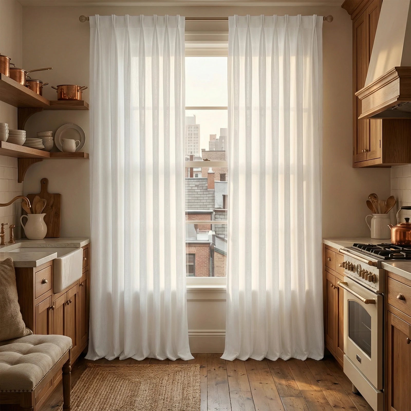 Lucas Cotton Look Blend Curtains