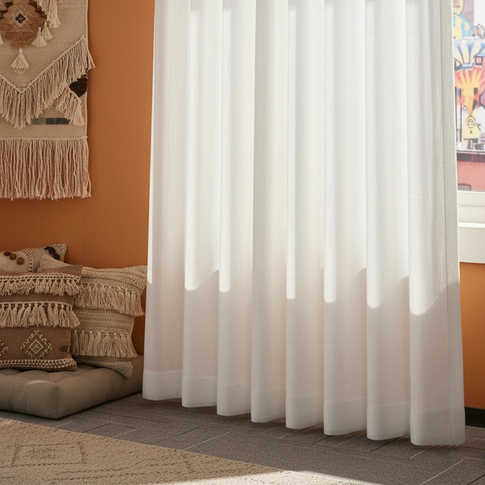 Lucas Cotton Look Blend Curtains