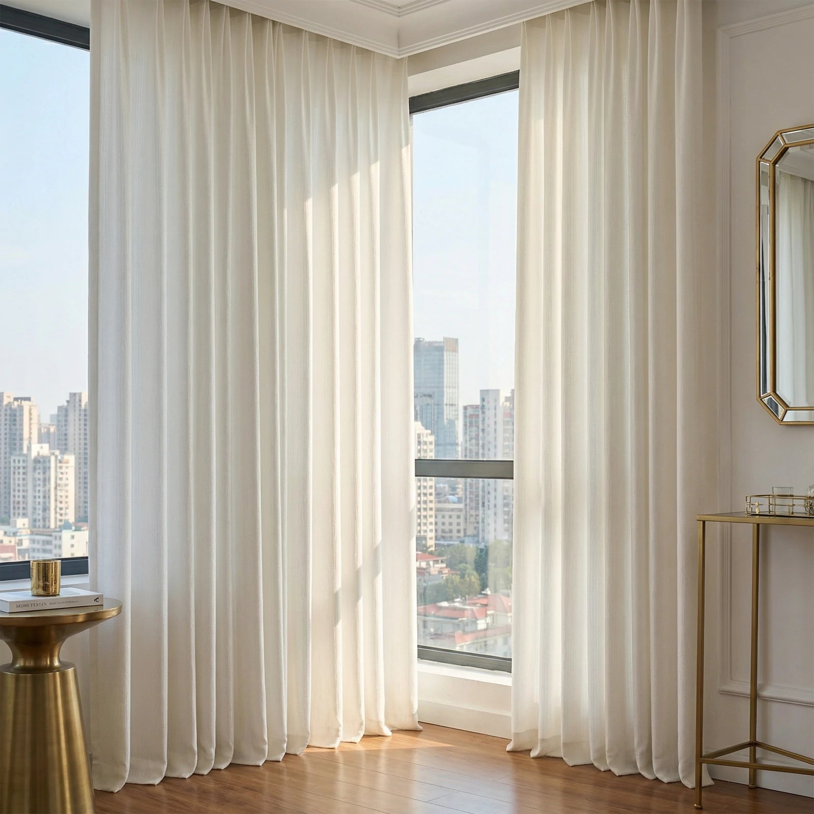 Lucas Cotton Look Blend Curtains