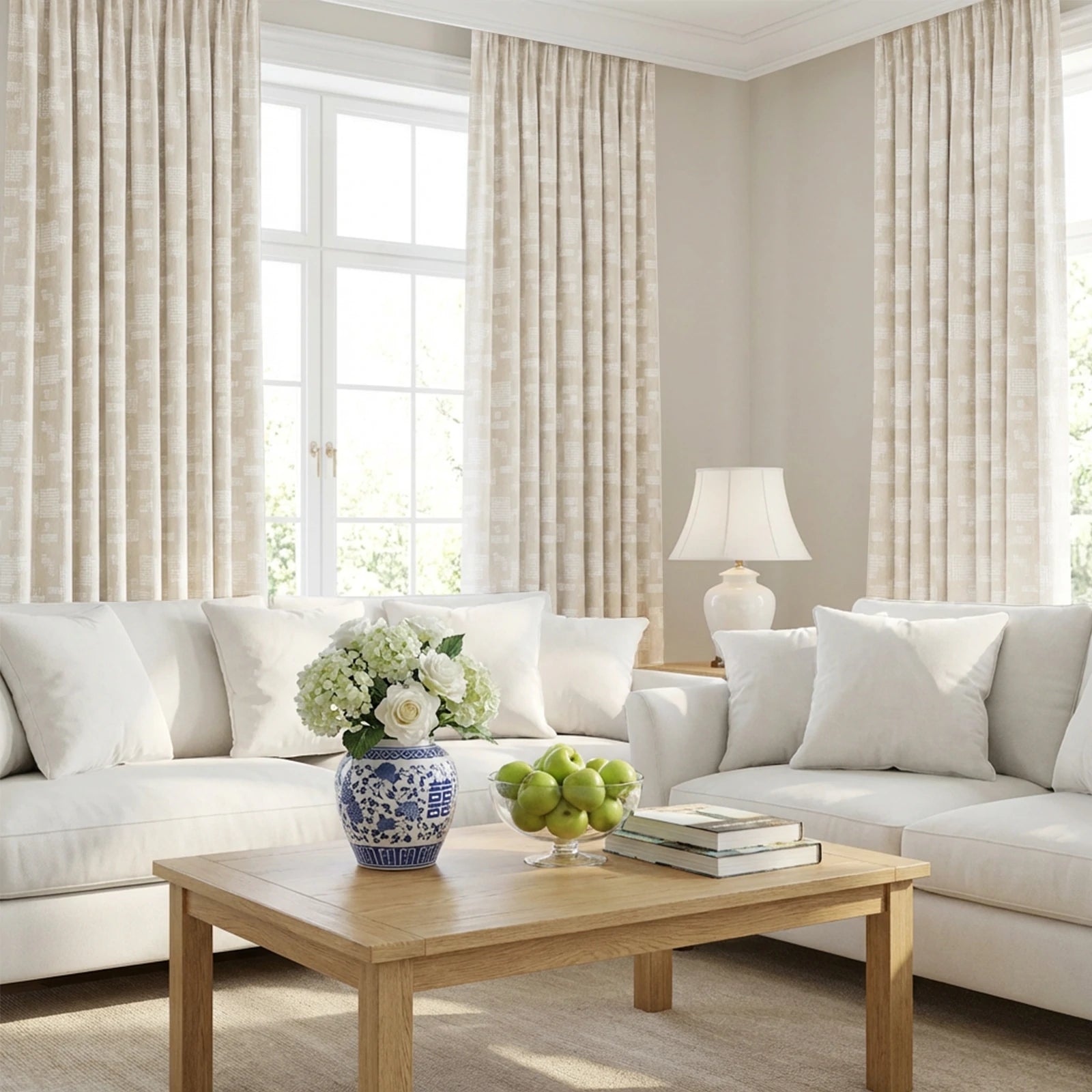 Luke Jacquard Textured Curtains