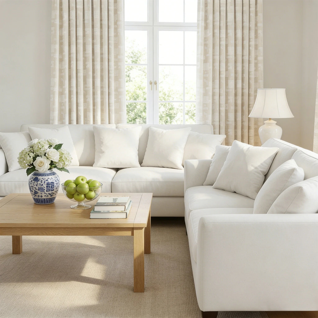 Luke Jacquard Textured Curtains