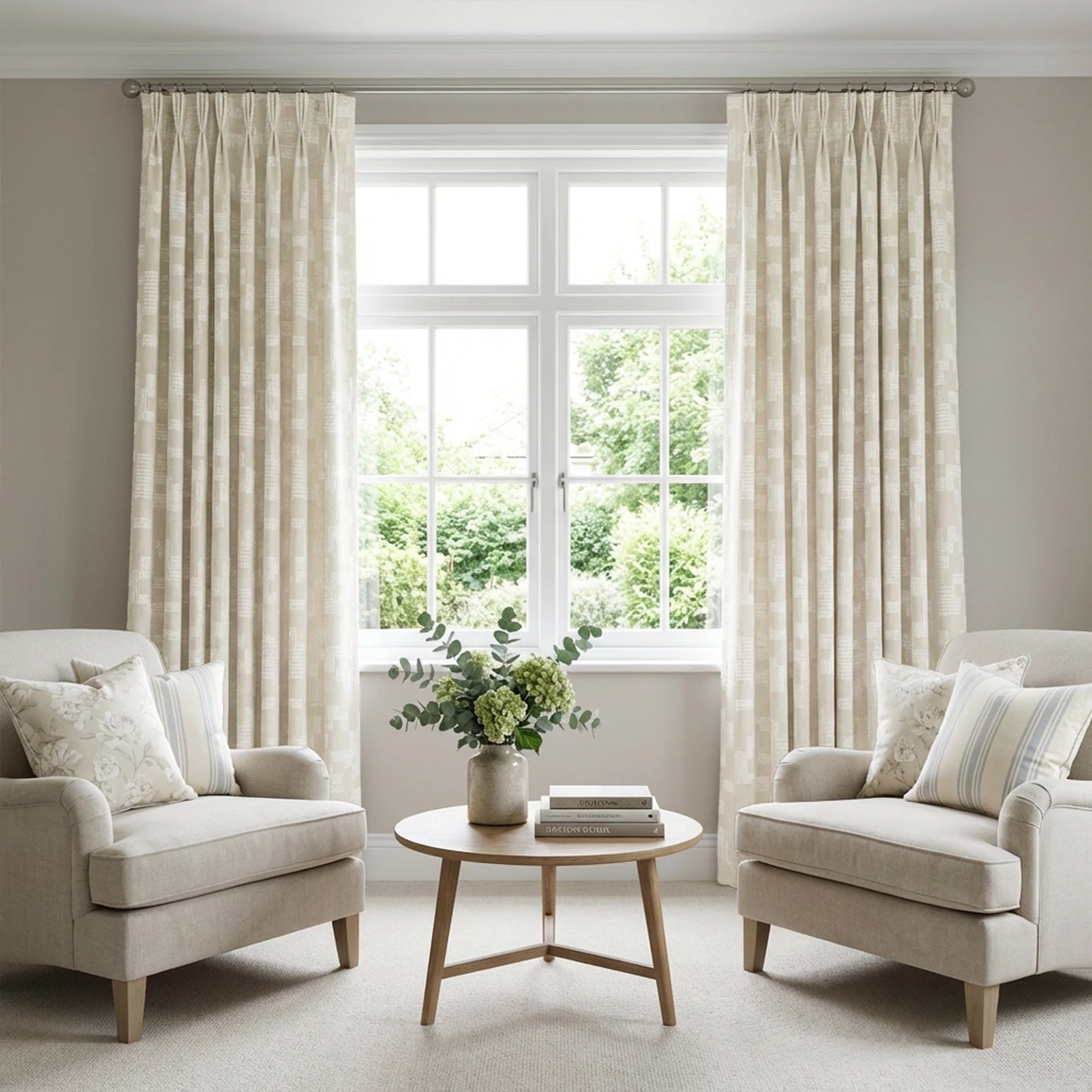 Luke Jacquard Textured Curtains