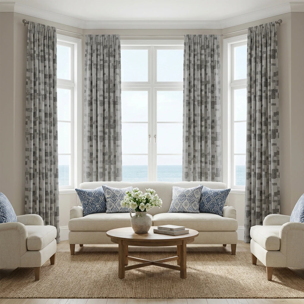 Luke Jacquard Textured Curtains