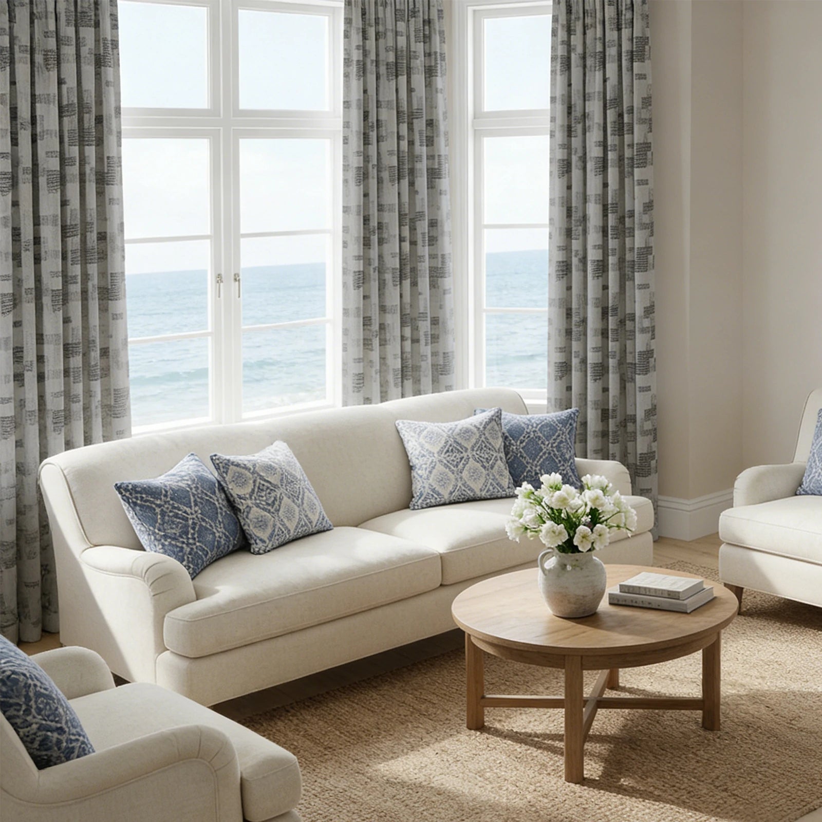 Luke Jacquard Textured Curtains