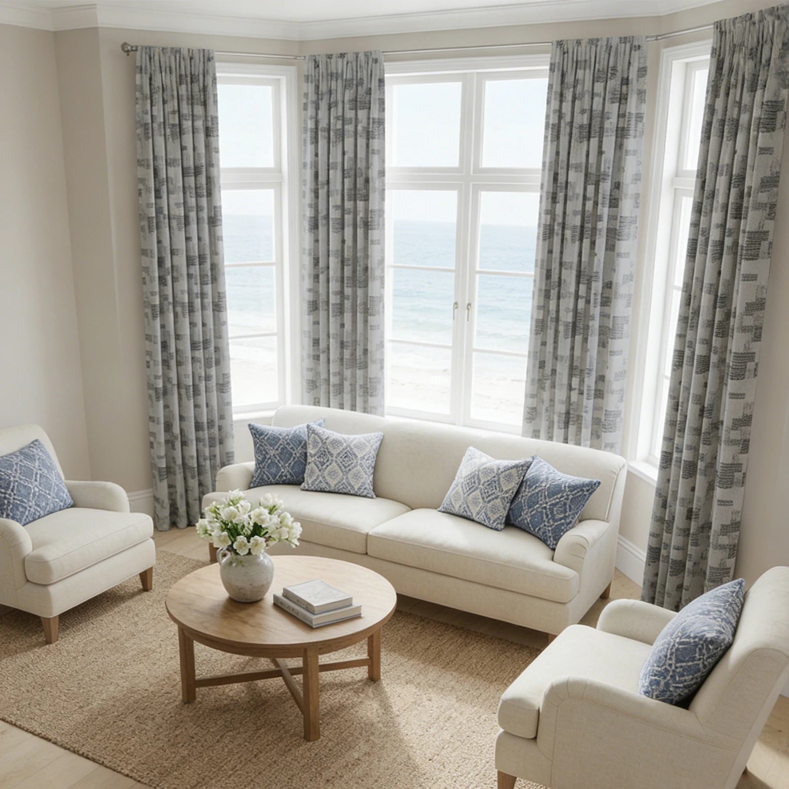 Luke Jacquard Textured Curtains