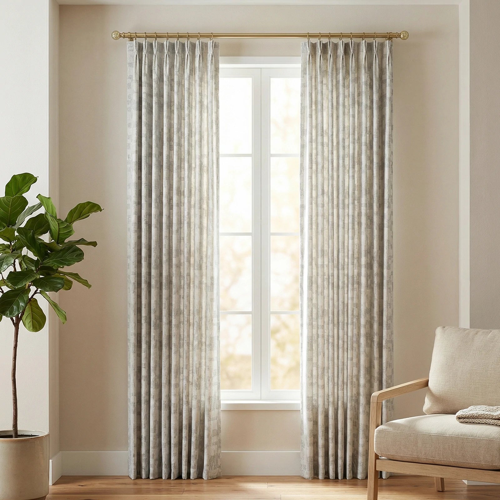 Luke Jacquard Textured Curtains
