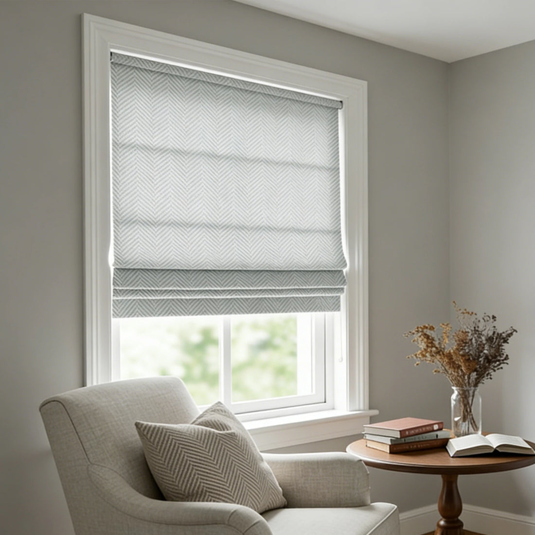 Mason Chevron Pattern Roman Shades