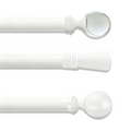Custom-made curtain rod with white decorative finials_1