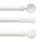 Custom-made curtain rod with white decorative finials_1