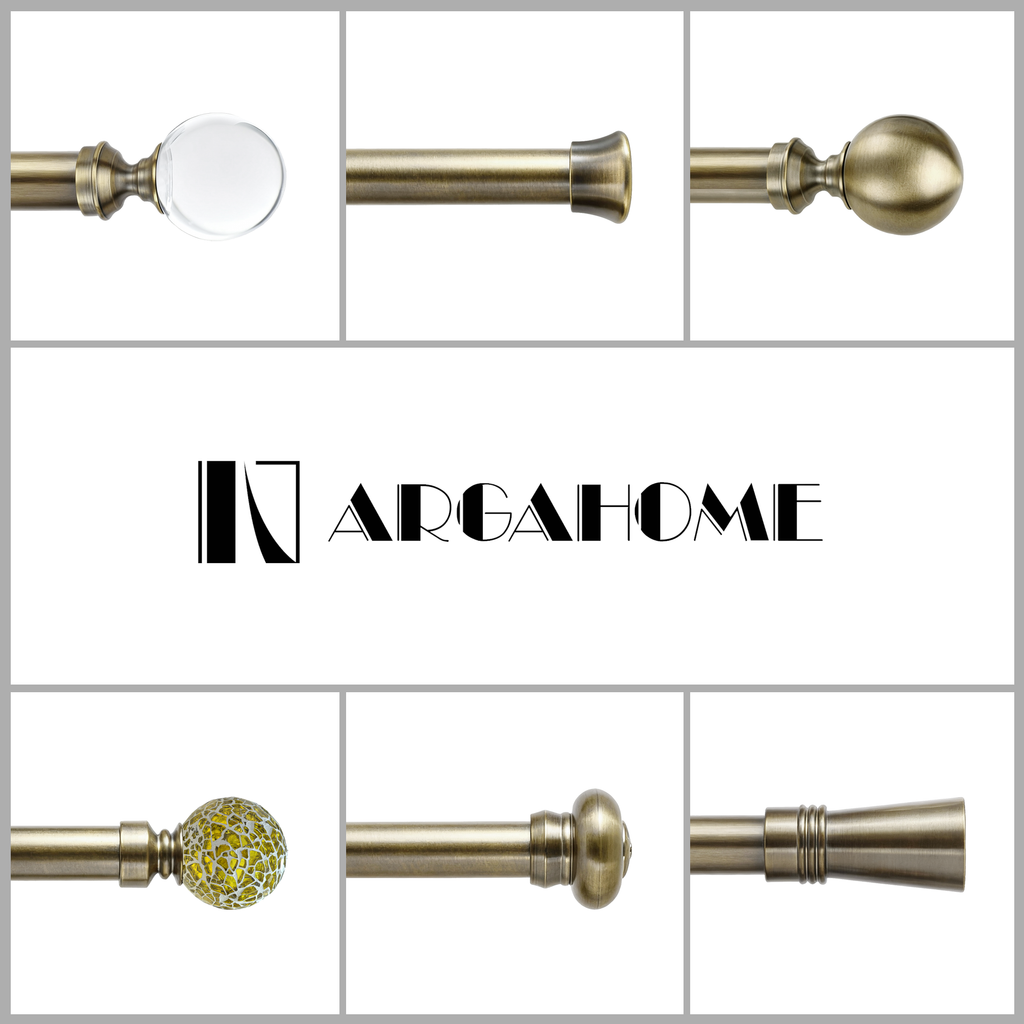 Meile Bronze Custom Curtain Rod Finial Display