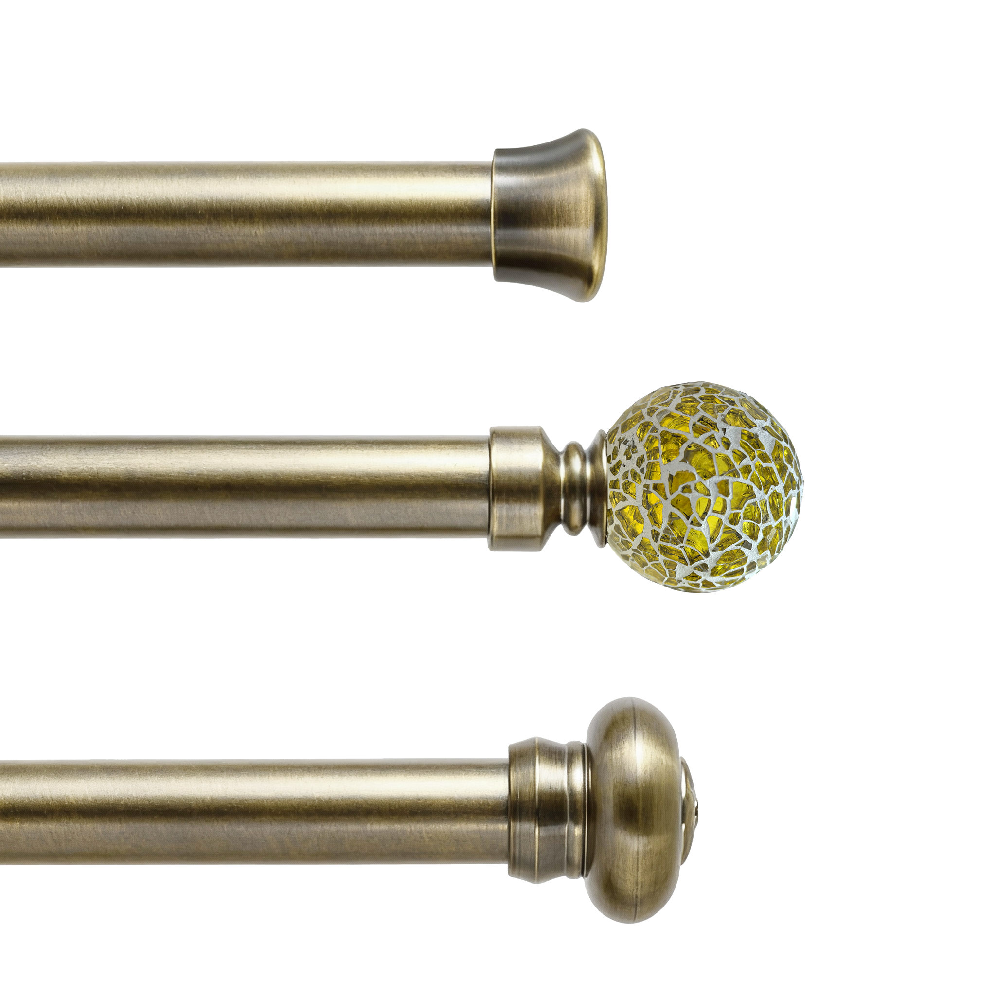 Custom-made curtain rod with bronze decorative finials_2