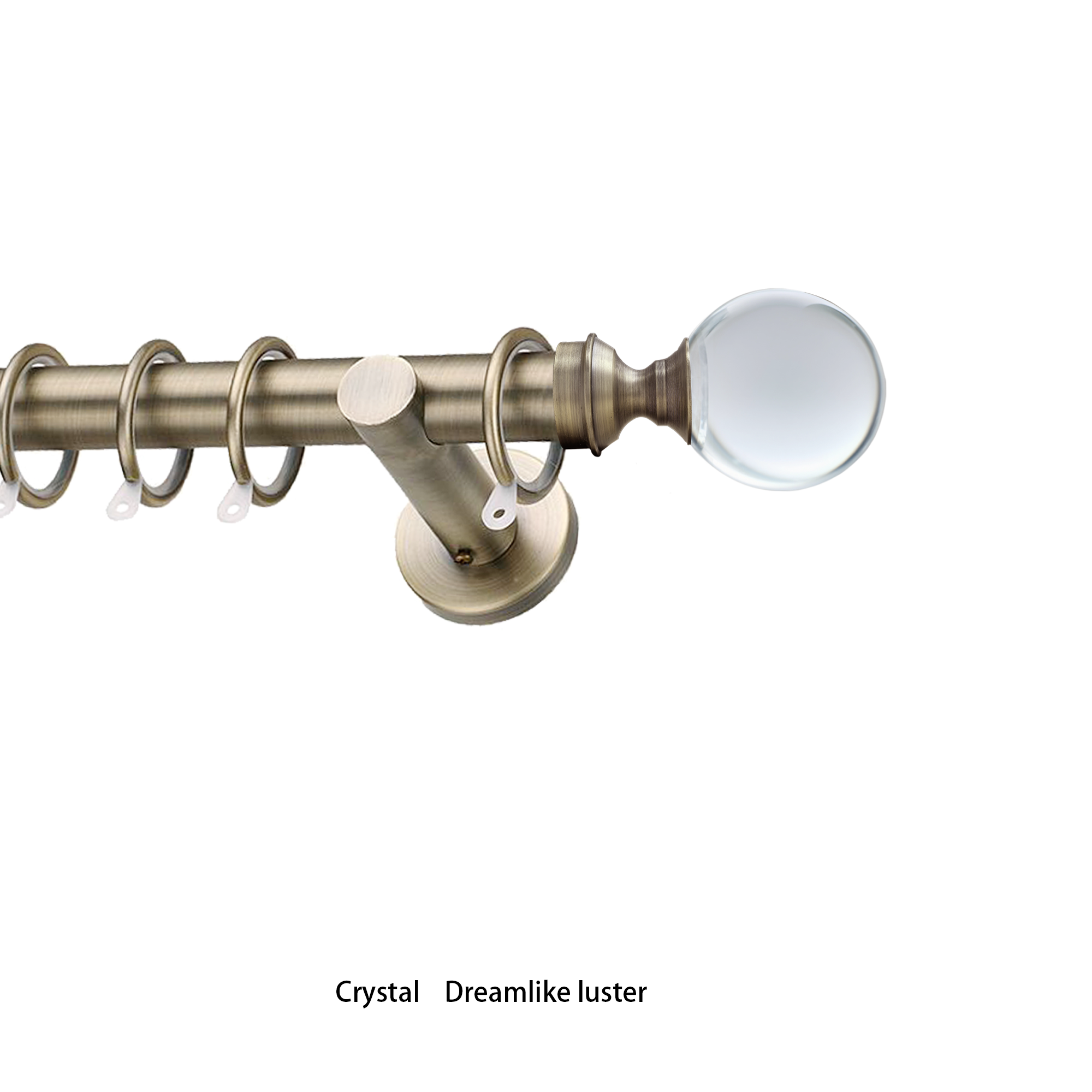 Roman rod crystal finial