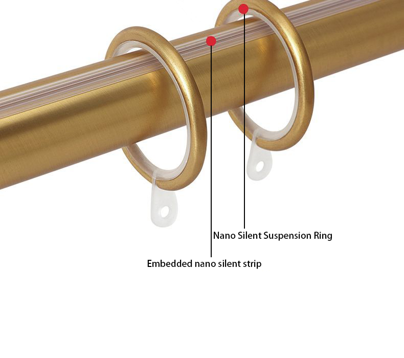 Gold nano silent suspension ring