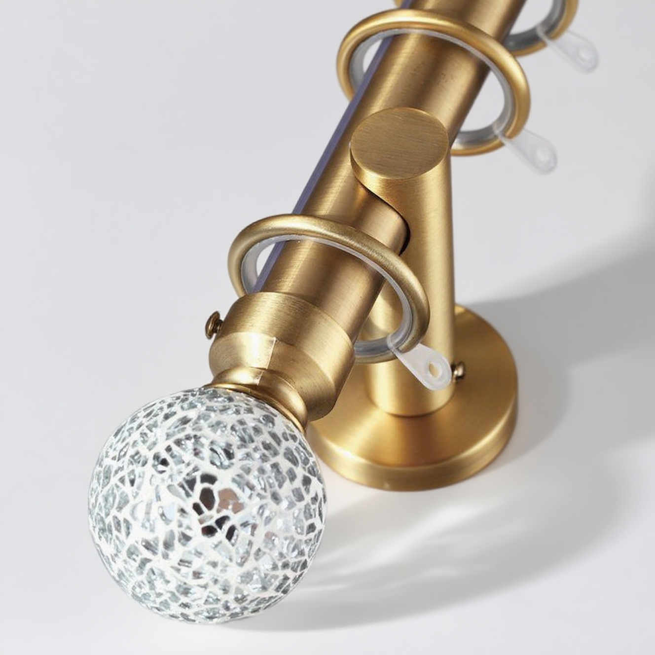 The exquisite craftsmanship and superior quality of the custom-made gold curtain rods