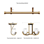 Gold Custom Curtain Rod Installation Type
