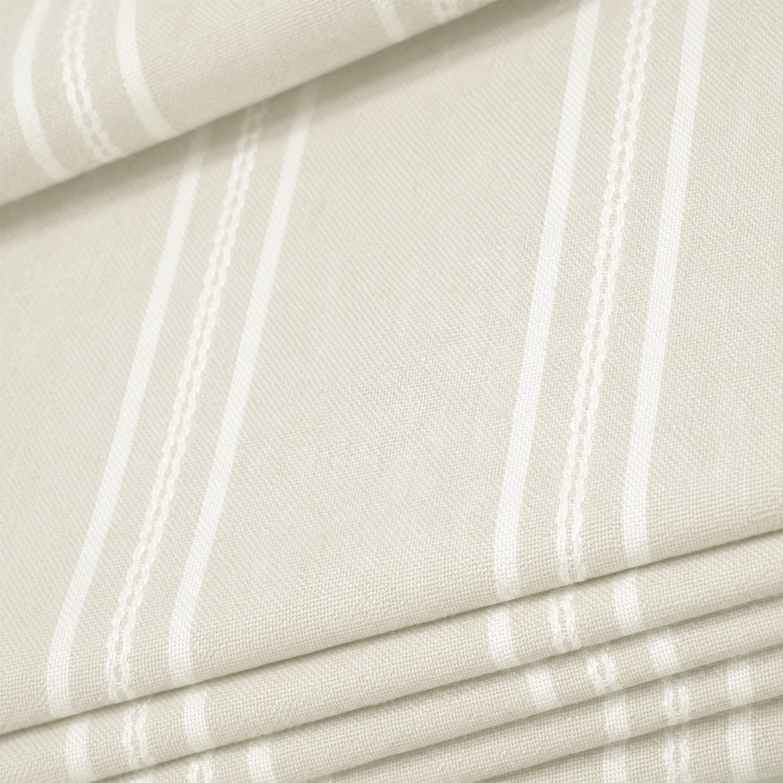 Ocean Woven Stripes Roman Shades