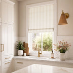 Ocean Woven Stripes Roman Shades