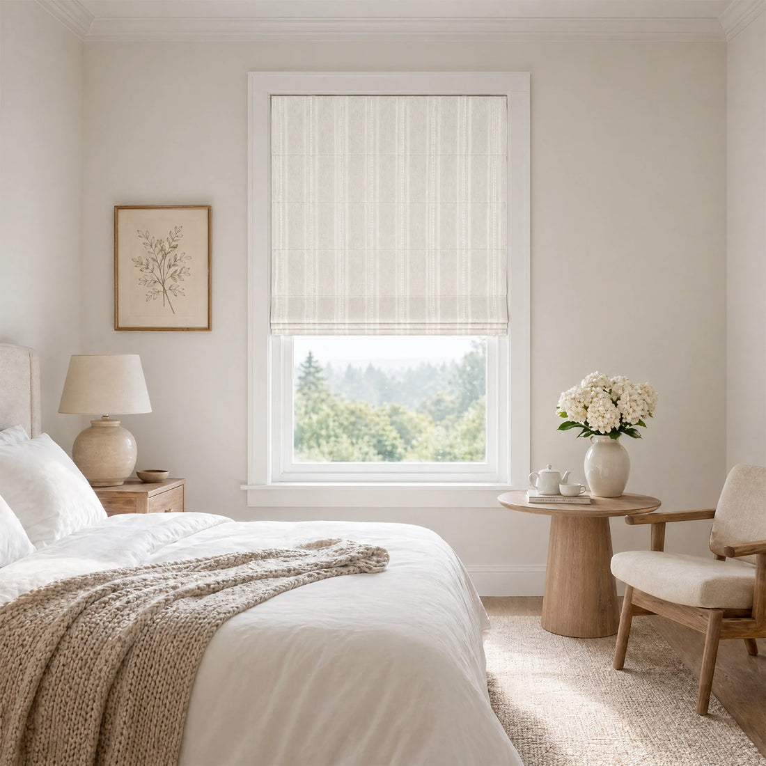 Ocean-B1 White Stripes on Linen