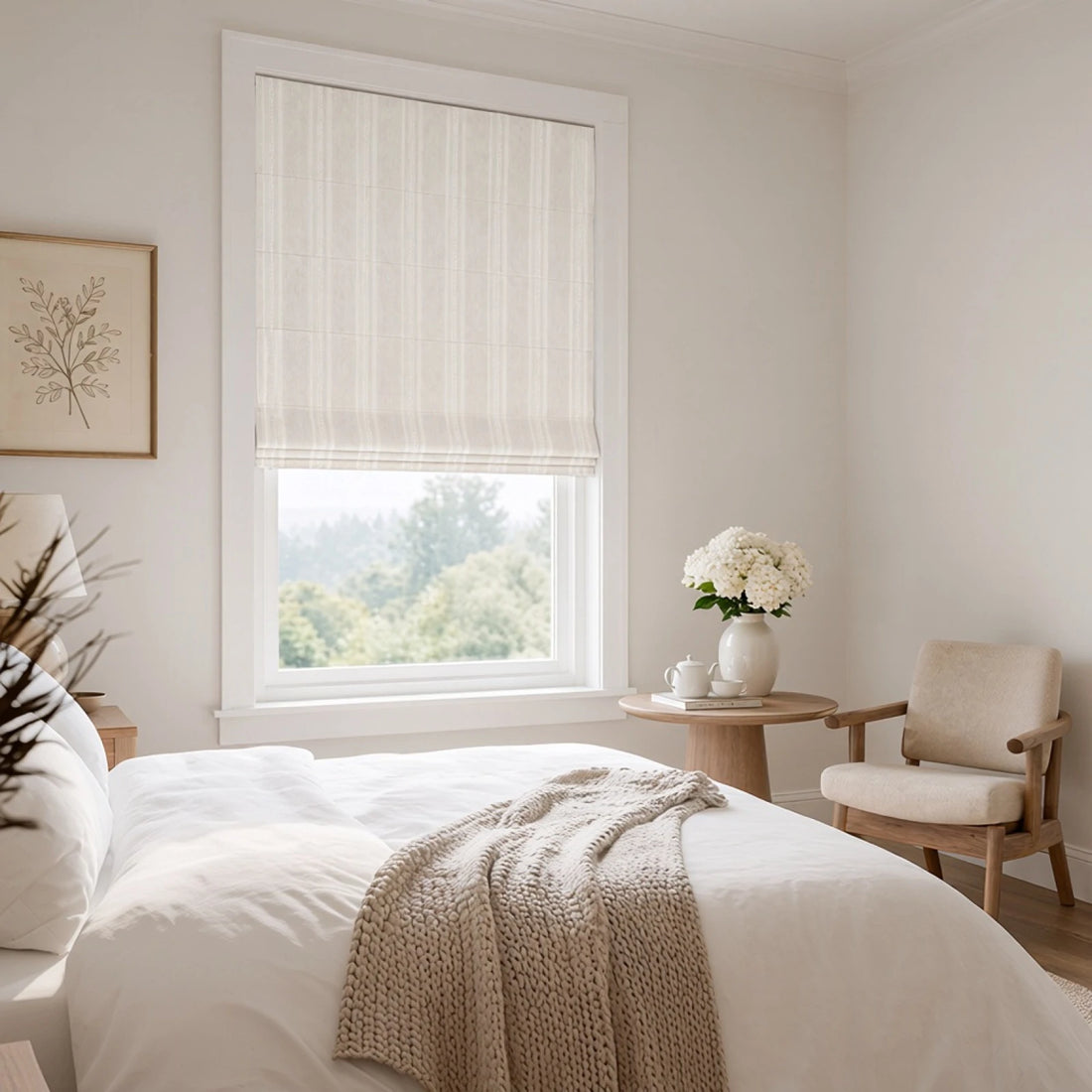Ocean-B1 White Stripes on Linen