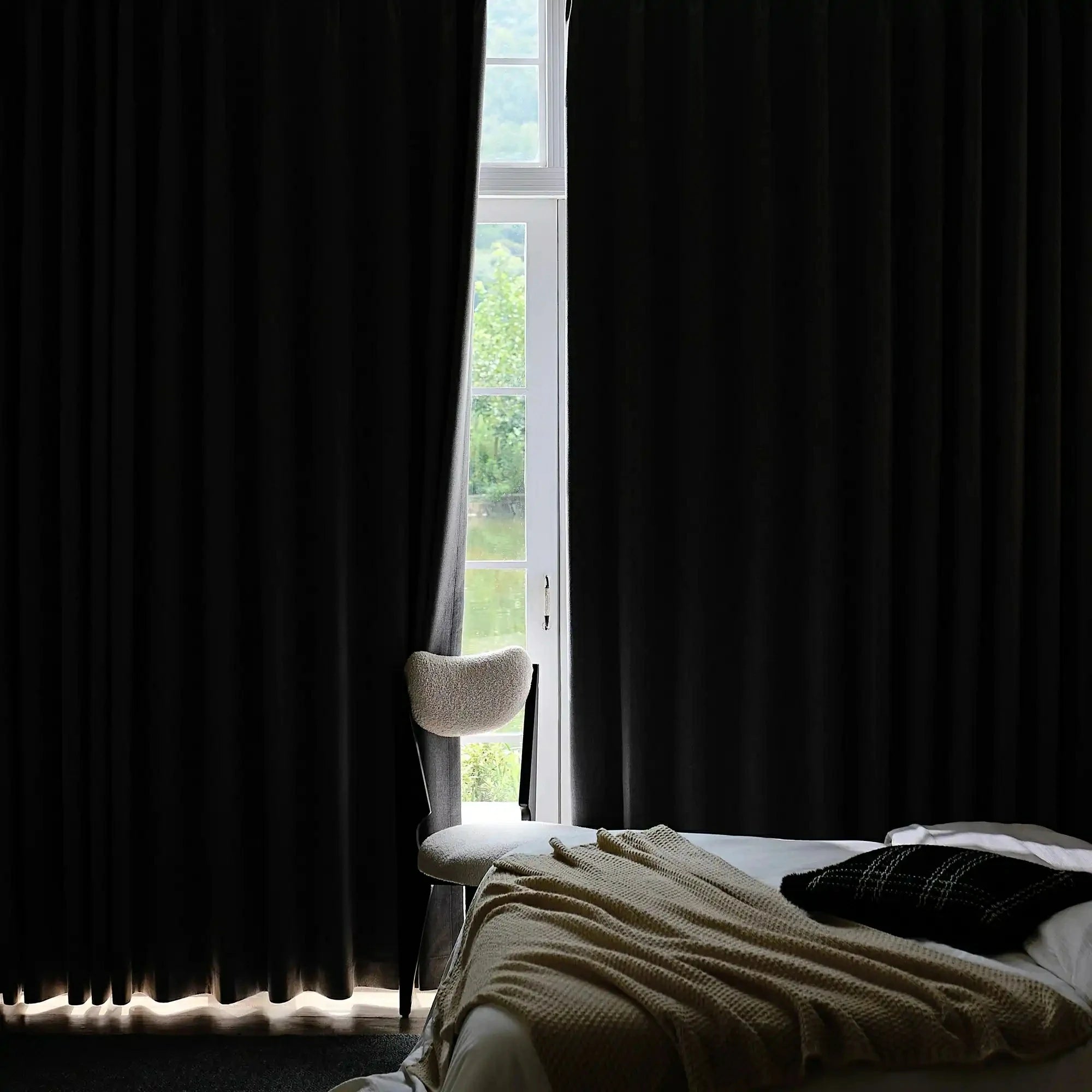 Orion Linen Look 100% Blackout Curtains