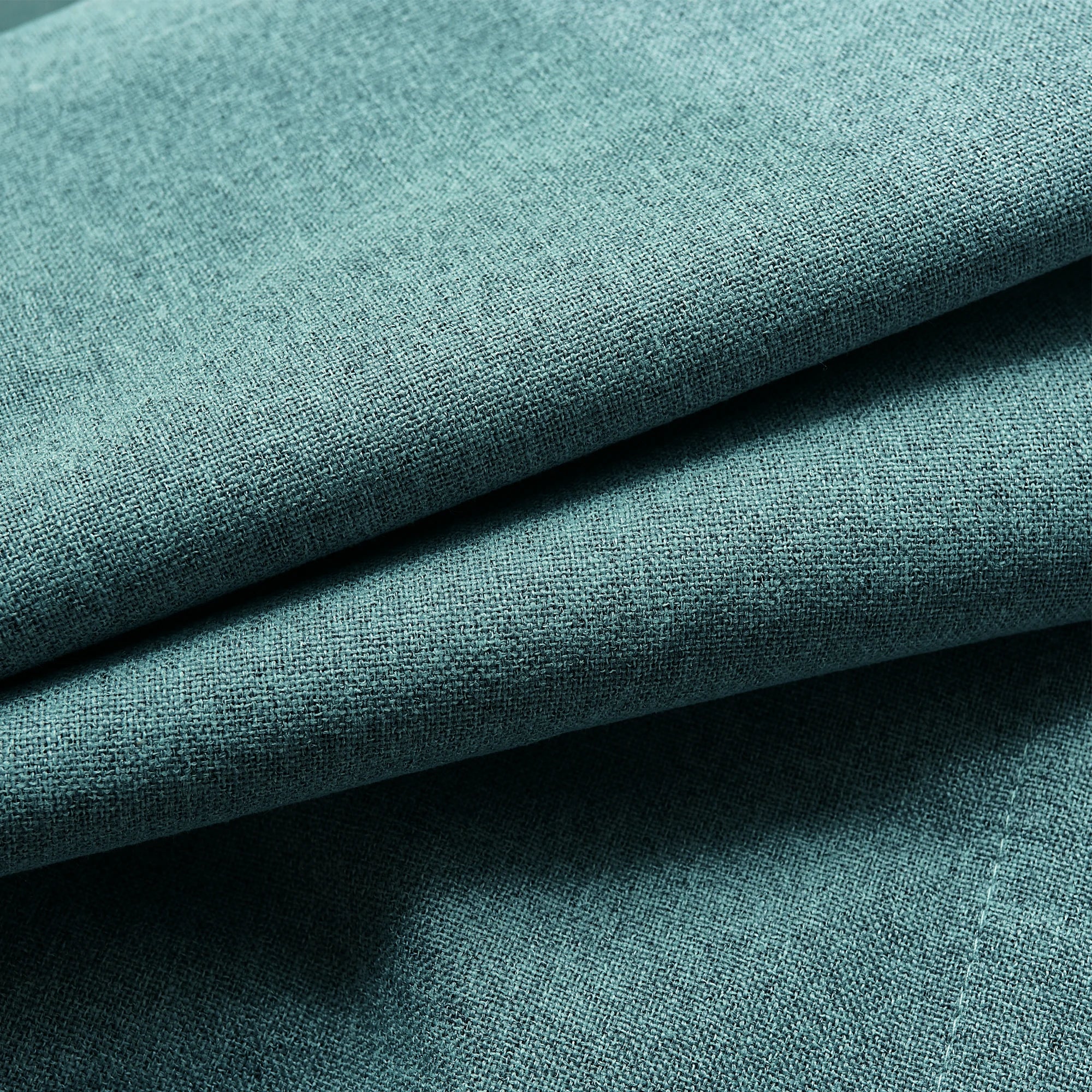 Orion Blackout Curtains Bluish Green Fabric Details