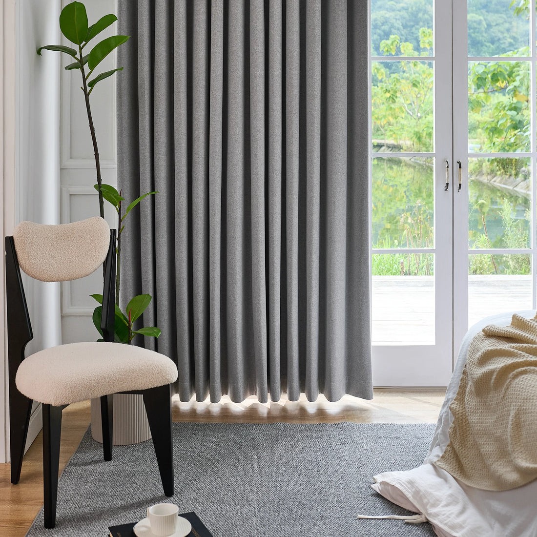 Orion Blackout Curtains Gray Display