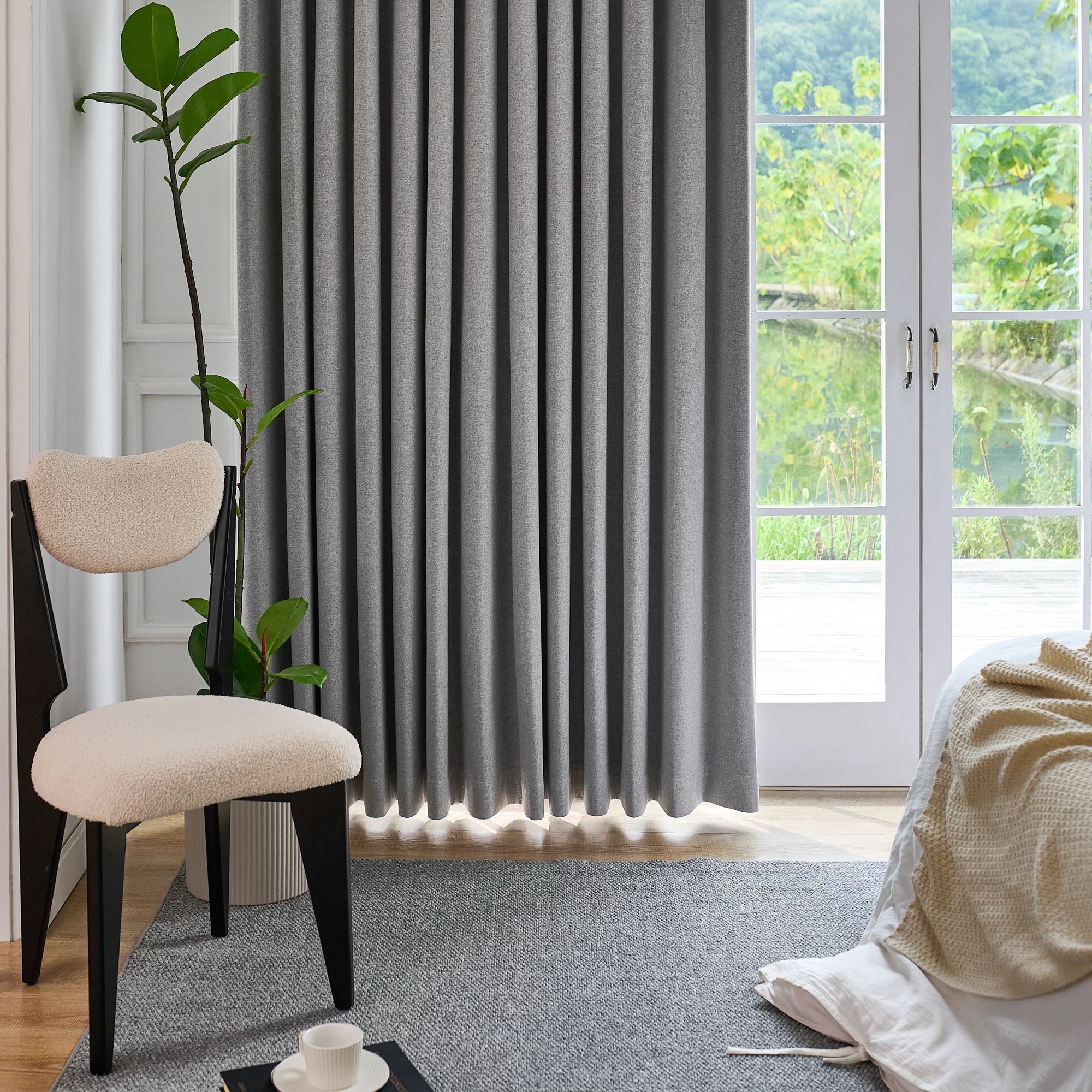 Orion Blackout Curtains Gray Display
