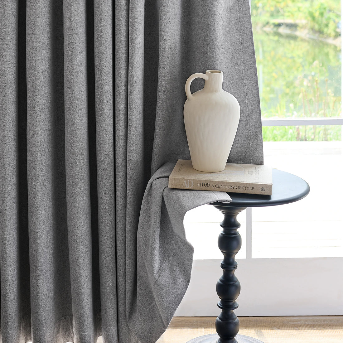 Orion Blackout Curtains Gray Display