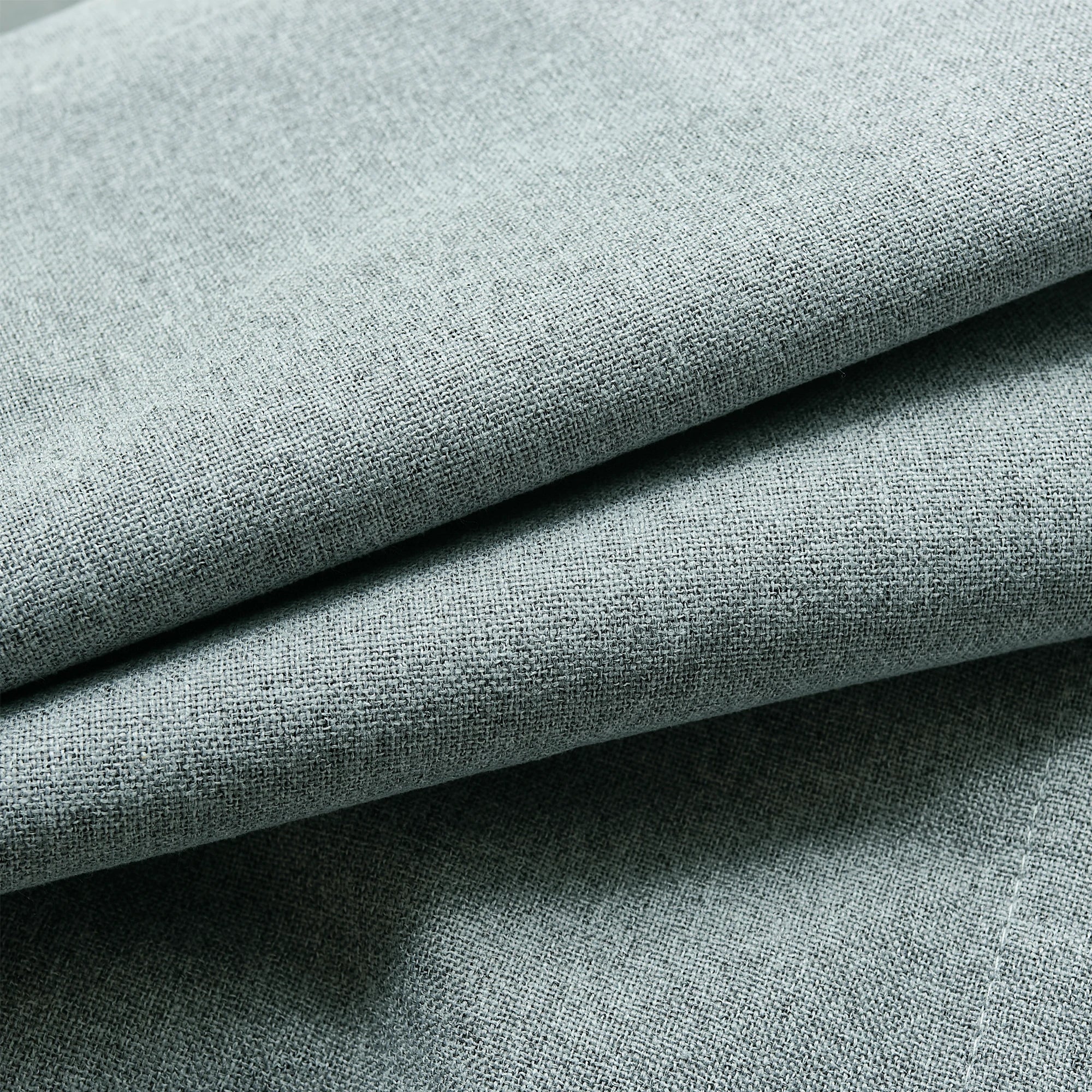 Orion Blackout Curtains Grayish Green Fabric Details