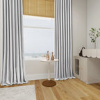 Orion Blackout Curtains White Gray Display