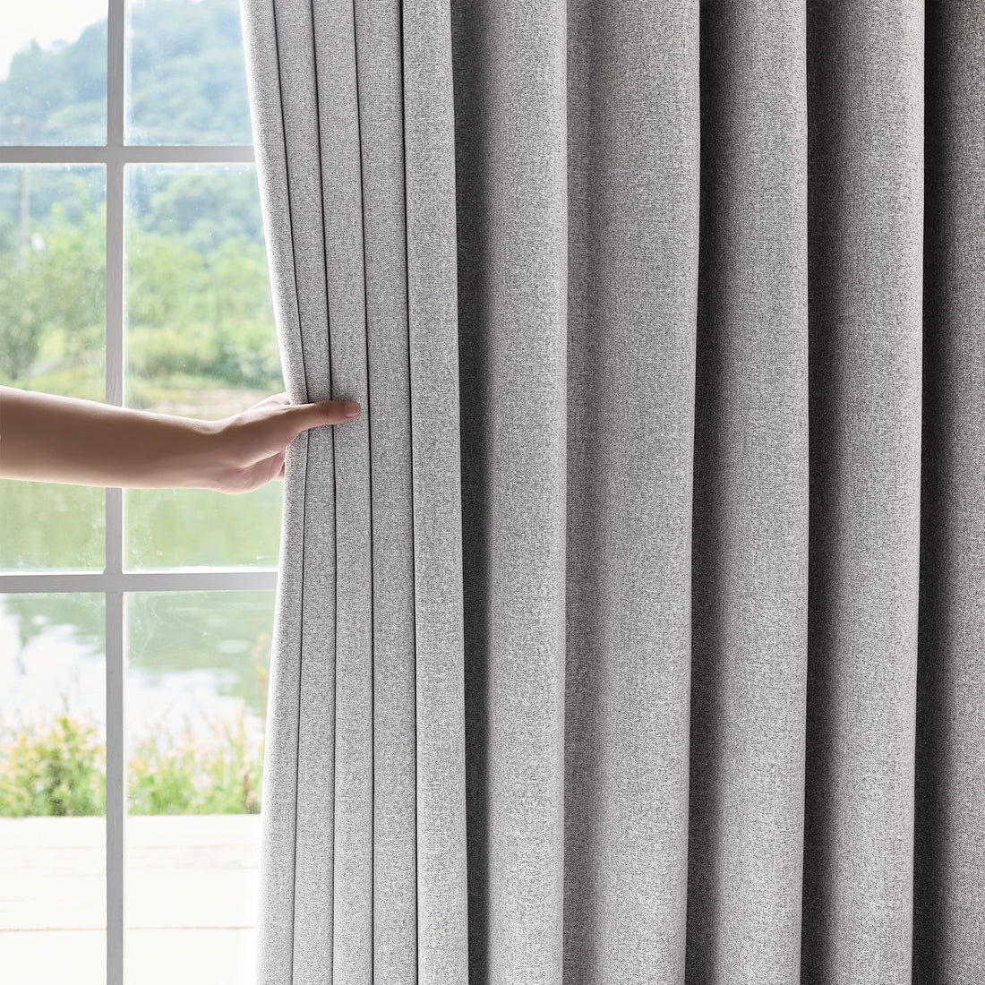 Orion Linen Look 100% Blackout Curtains