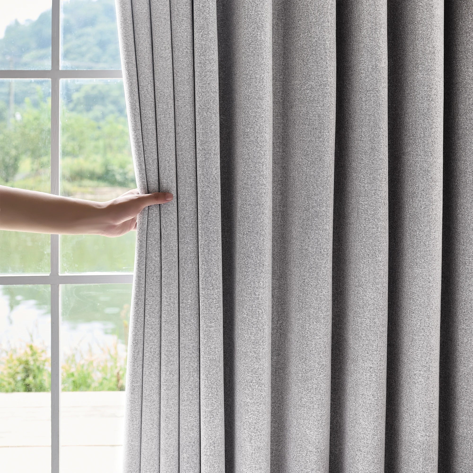 Orion Linen Look 100% Blackout Curtains