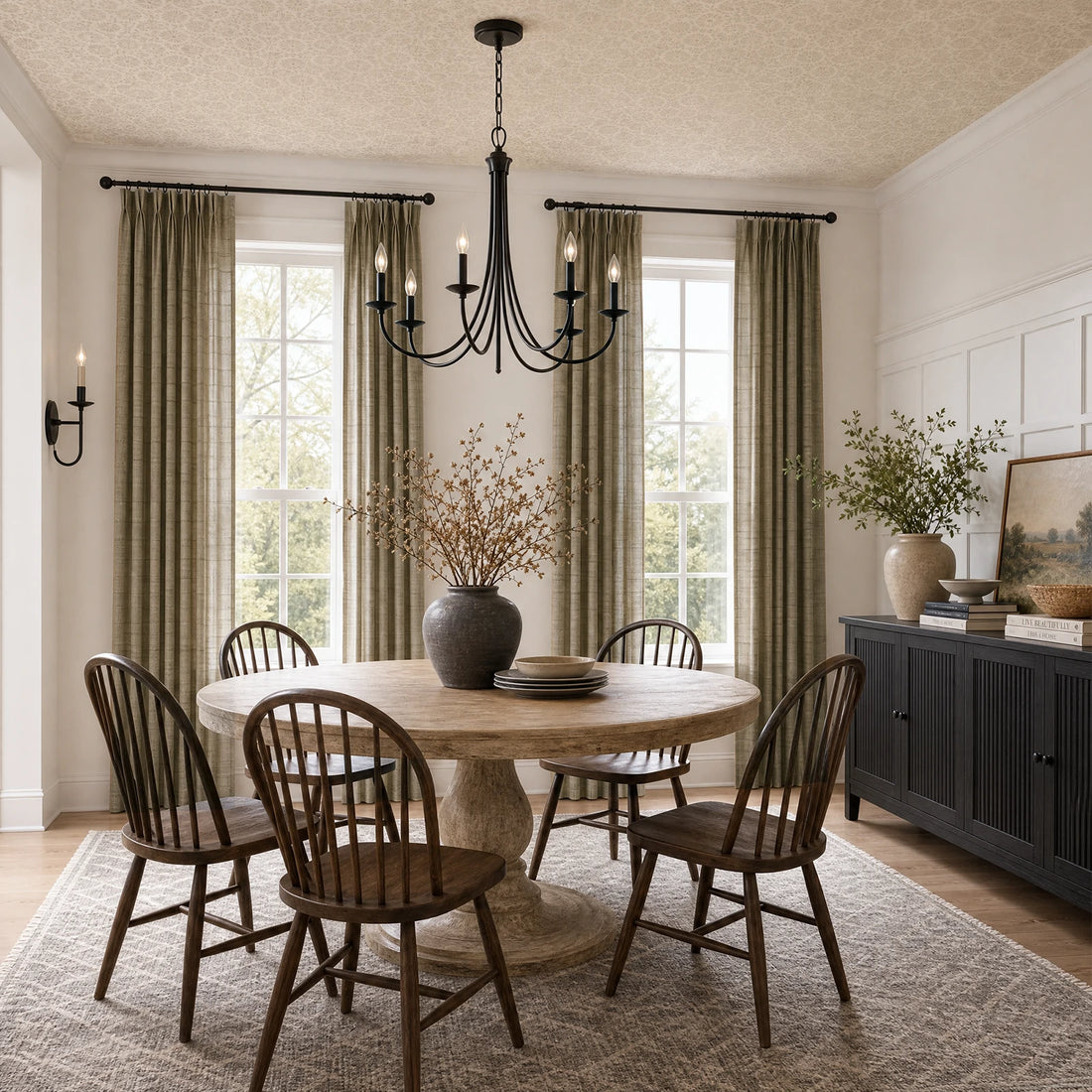 Preston Grid Jacquard Cotton Blend Curtains