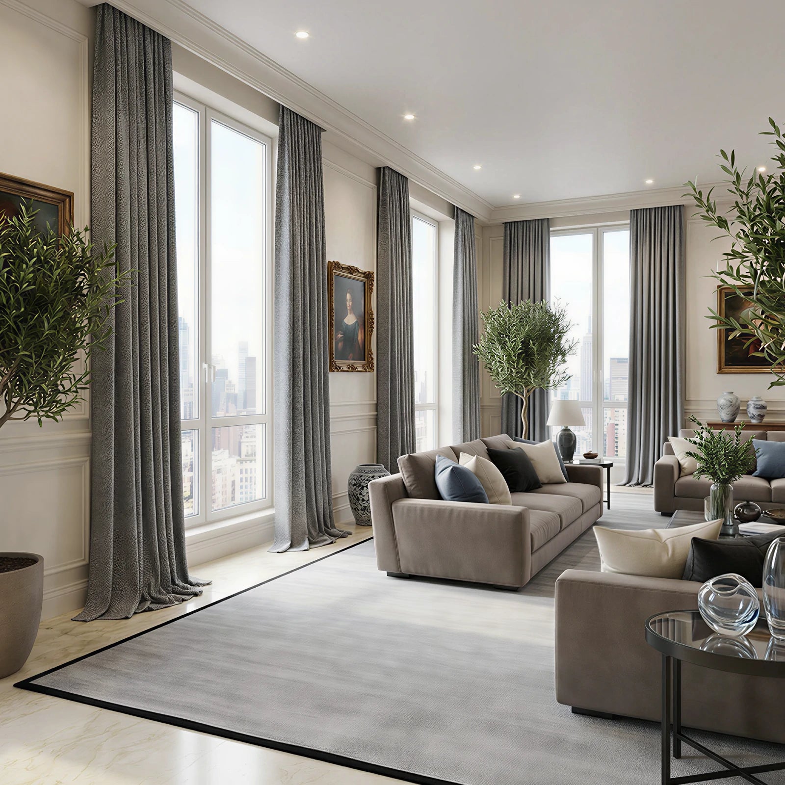 Rupert Cashmere Texture Curtains