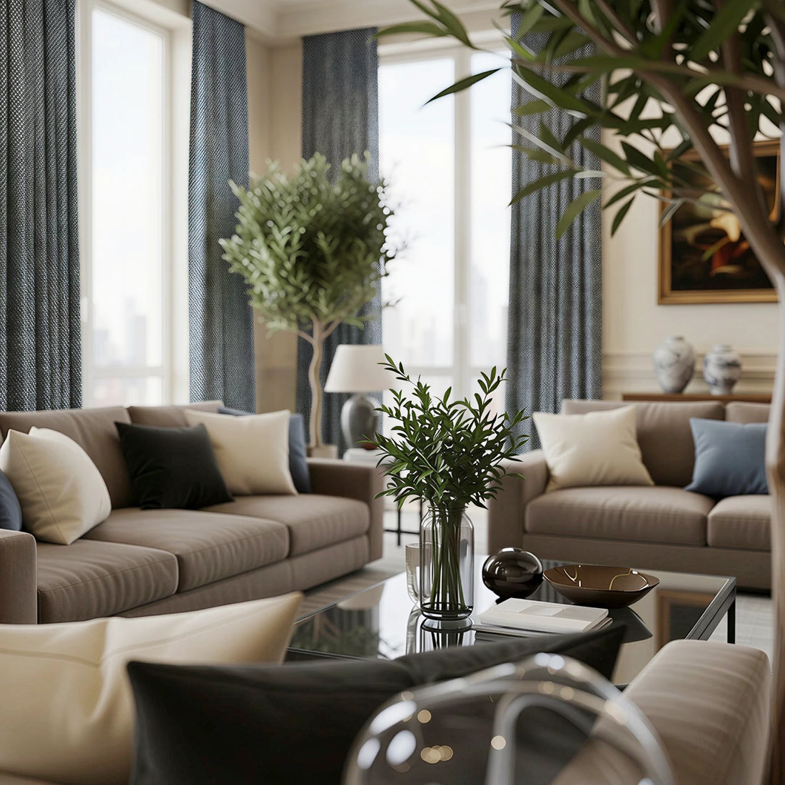 Rupert Cashmere Texture Curtains