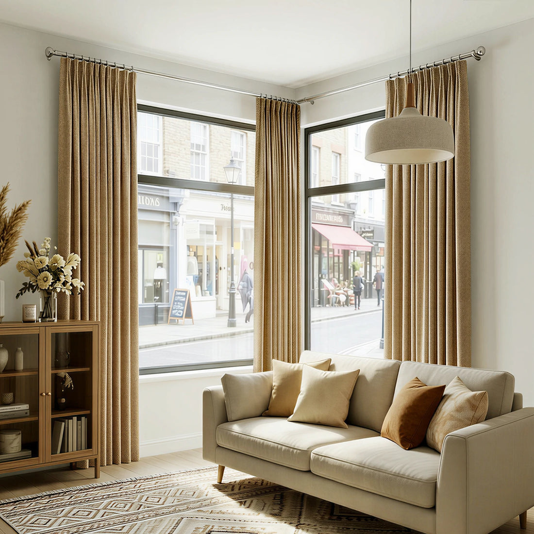 Rupert Cashmere Texture Curtains