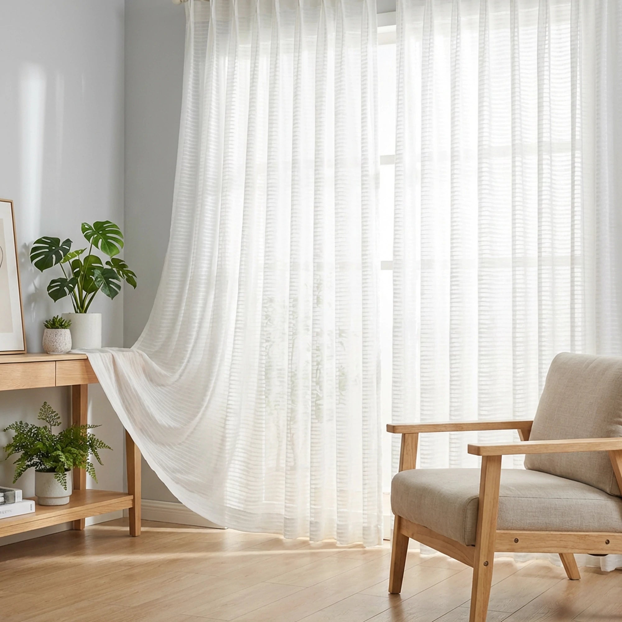 Sheila Cotton Semi Sheer Curtains