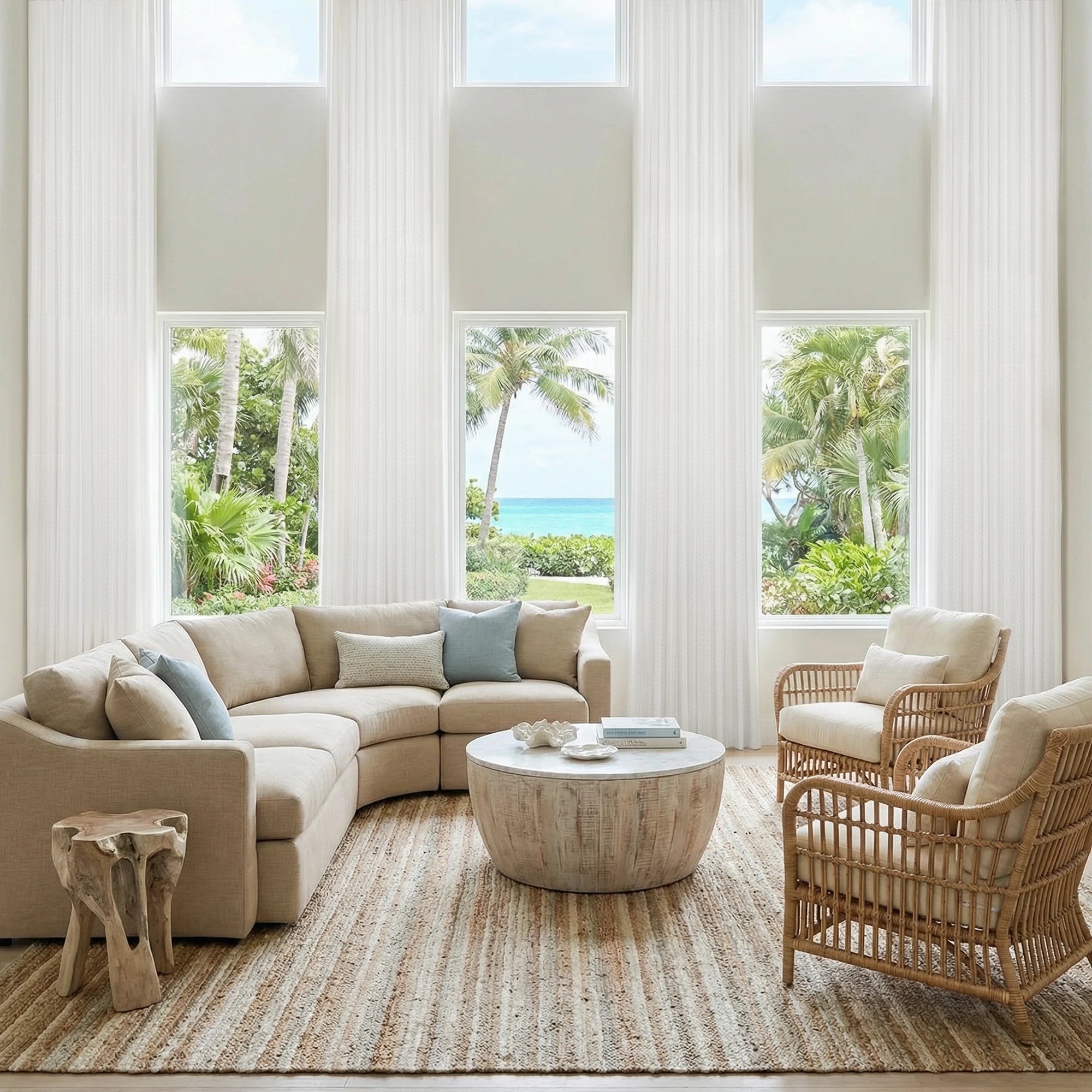 Sheila Cotton Semi Sheer Curtains